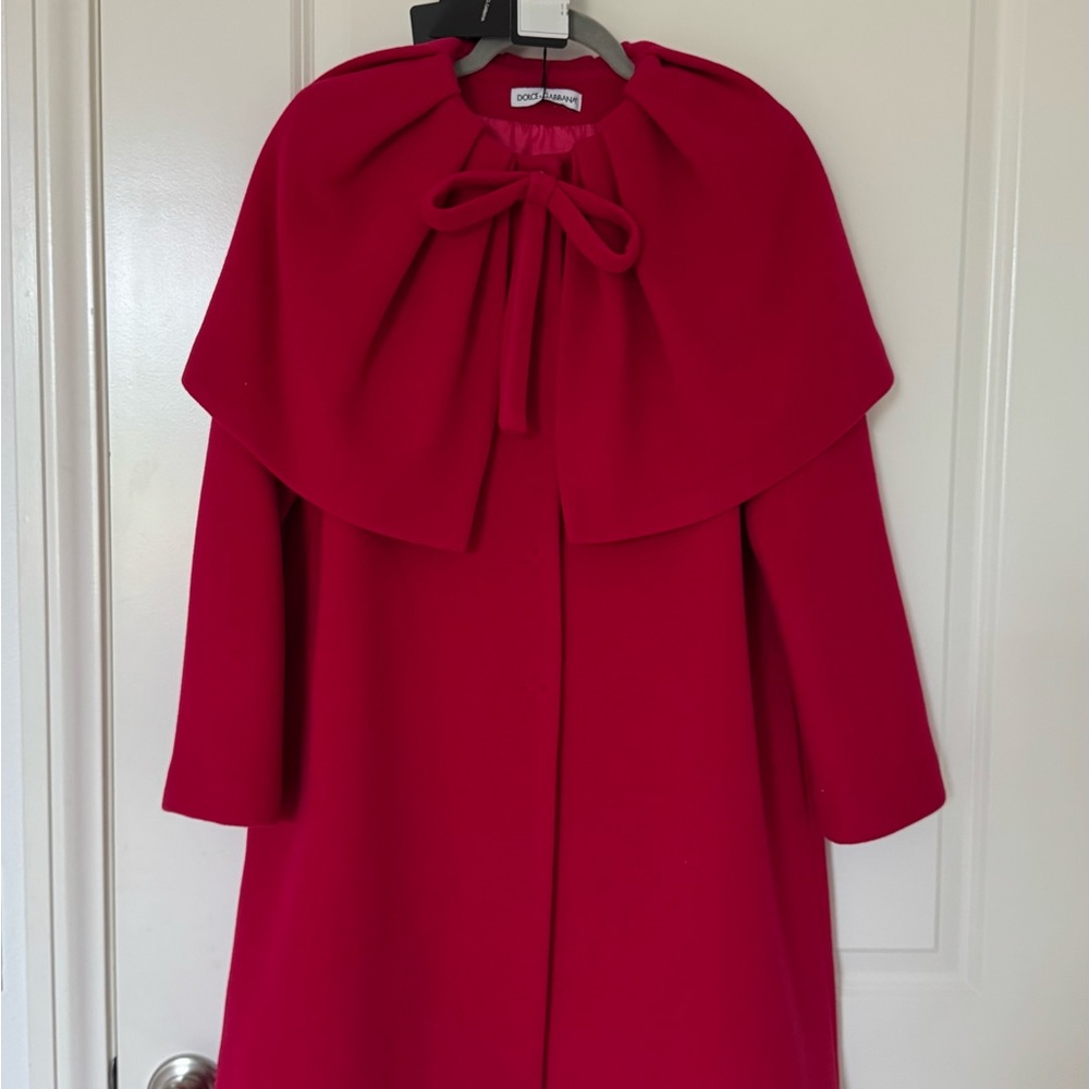 Dolce & Gabbana Kids Dark Red Long Sleeve Coat